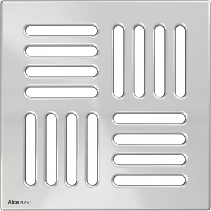 Решетка ALCAPLAST MPV009 143х143 мм нержавеющая сталь