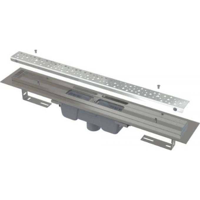 Водоотводящий желоб ALCAPLAST ANTIVANDAL APZ1011-550L с решеткой, вертикальный сток